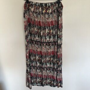 Women's Cato Plus Size 18W Geometric Pattern Maxi Skirt Pull On Elastic Waist